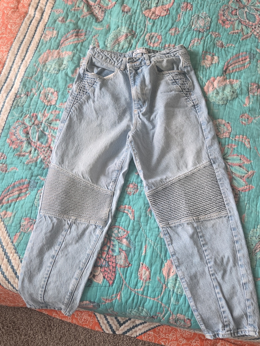 Zara Women's Jeans with Knee Panel Detail